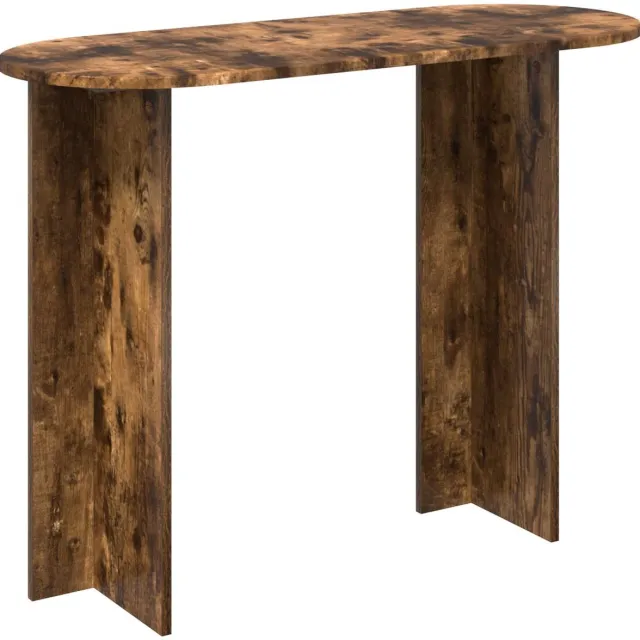 vidaXL Wandtafel - Gerookt - eiken - 100 - x - 39,5 - x - 75 - cm - Bewerkt - hout Gerookt eiken