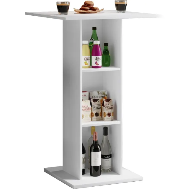 Vcm Standos bartafel met 3 plankenwit.