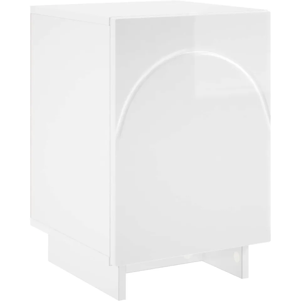 vidaXL Nachtkastje Hoogglans Wit 33,5 x 34,5 x 50 cm Bewerkt hout