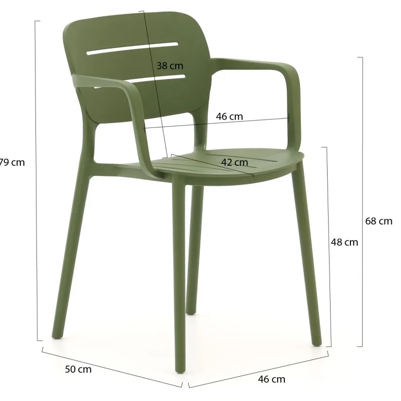 Forza Furniture Forza Pazzia dining tuinstoel stapelbaar groen, foto 2