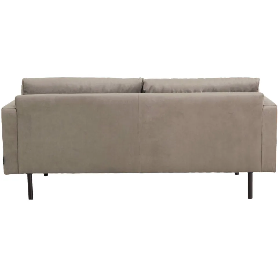 NOUS Living velours 2-zitsbank Adam taupe, foto 4