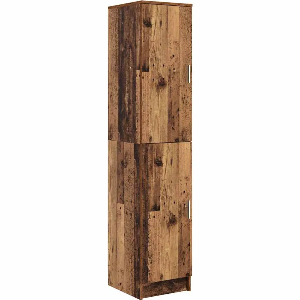 vidaXL Hoge kast Oudhout 35 x 39 x 168 cm bruin, foto 3