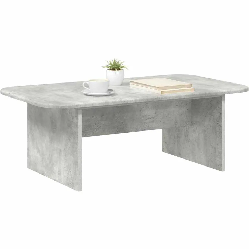vidaXL Salontafel Beton Grijs 93 x 53 x 33 cm Bewerkt hout