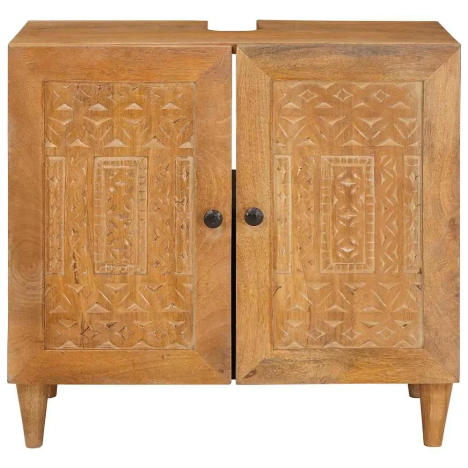 vidaXL Badkamer wastafelkast Light Brown 62 x 33 x 58 cm, foto 3