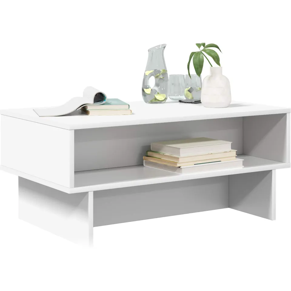 vidaXL Salontafel Wit 80 x 46 x 35 cm Bewerkt hout