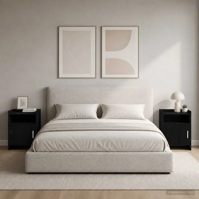 vidaXL Nachtkastjes 2 st Zwart eiken 40 x 36 x 60 cm Bewerkt hout