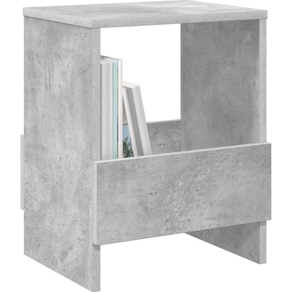 vidaXL Tijdschrift Rek 2 st Beton Grijs 35 x 30 x 45 cm