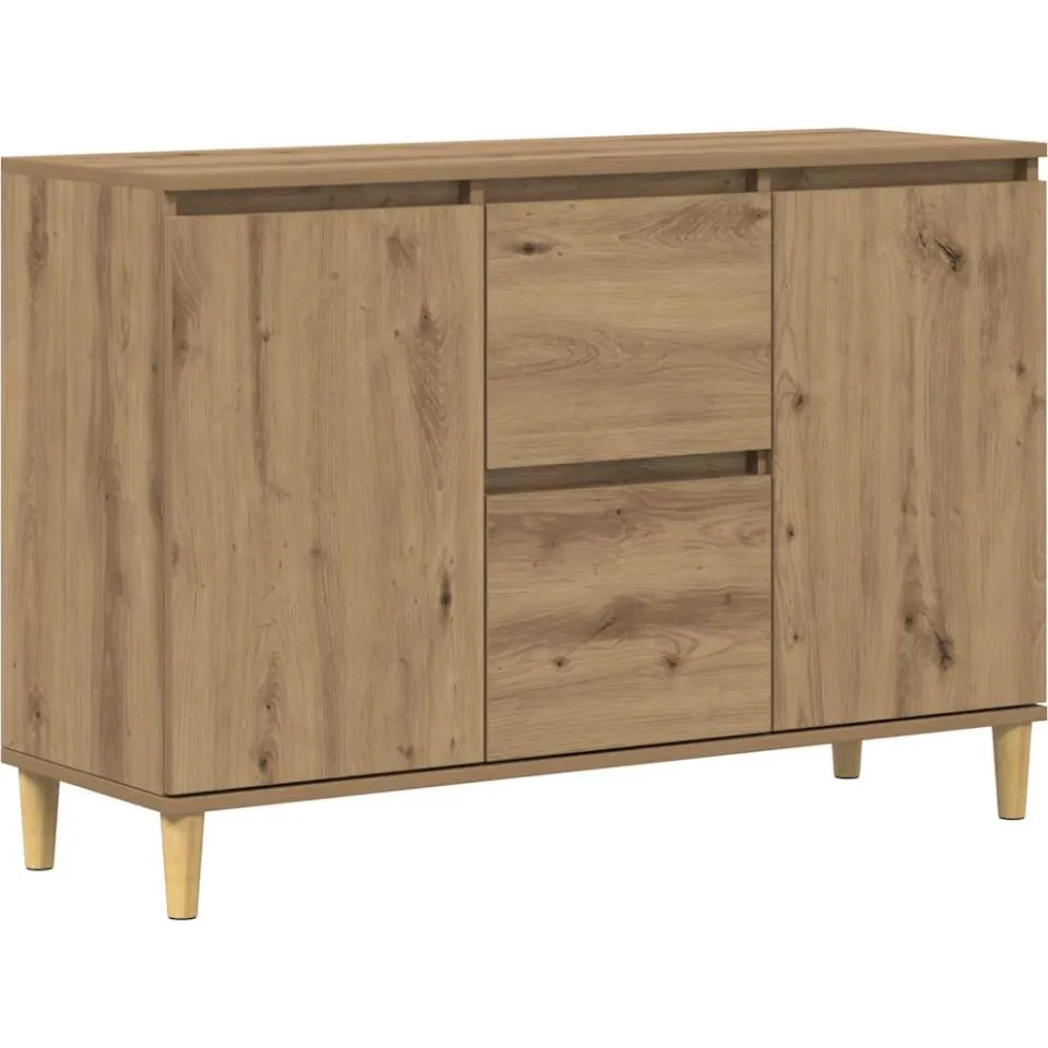 vidaXL Dressoir 102x35x70 cm bewerkt hout artisanaal eikenkleurig, foto 3