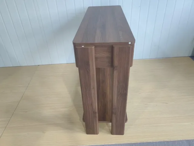 MIVRAY Bureau - Schrijftafel Met 2 Lades En Onderplank - Voor Werkkamer En Hal - MDF En Spaanplaat - Walnootbruin - 100x34x75 Cm Donkerbruin