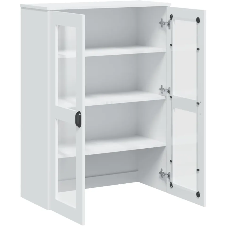 vidaXL Opzetkast VIKEN bewerkt hout wit, foto 4