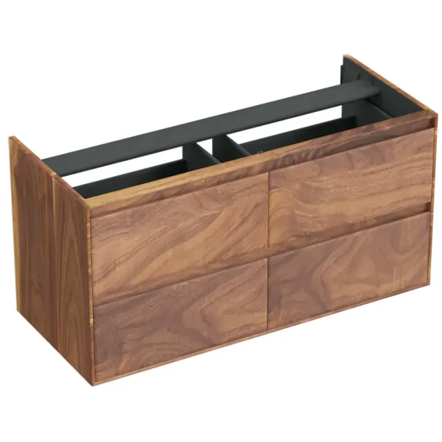 Forzalaqua Onderkast Forzalaqua Reno 120x51x60 Cm 4 Lades Softclose Noten Pure Walnut Bruin