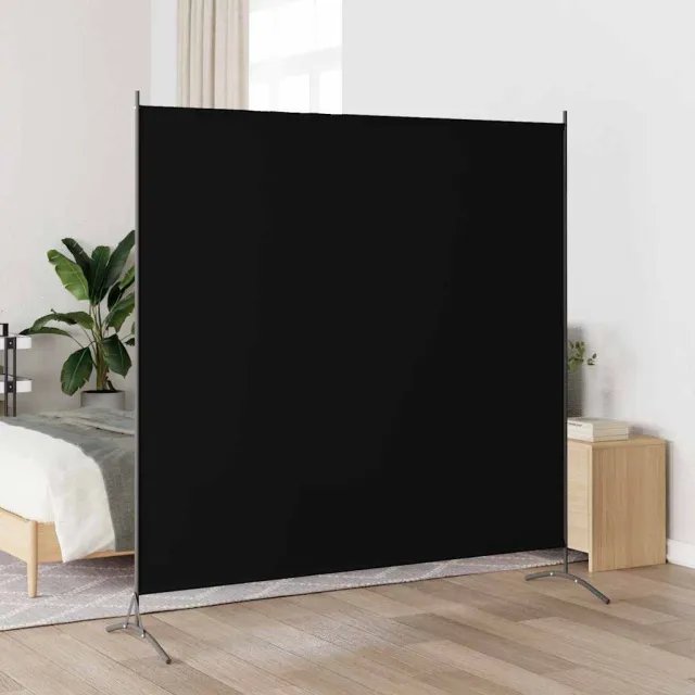 vidaXL Kamerscherm met 1 paneel 175x180 cm zwart, foto 2