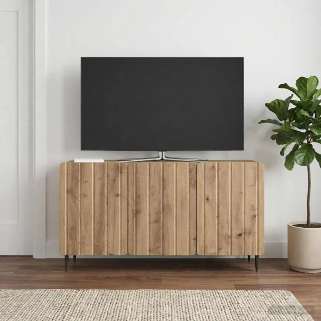 vidaXL TV-kast 99 x 34,5 x 52 cm Artisanaal eiken Bewerkt hout Bruin