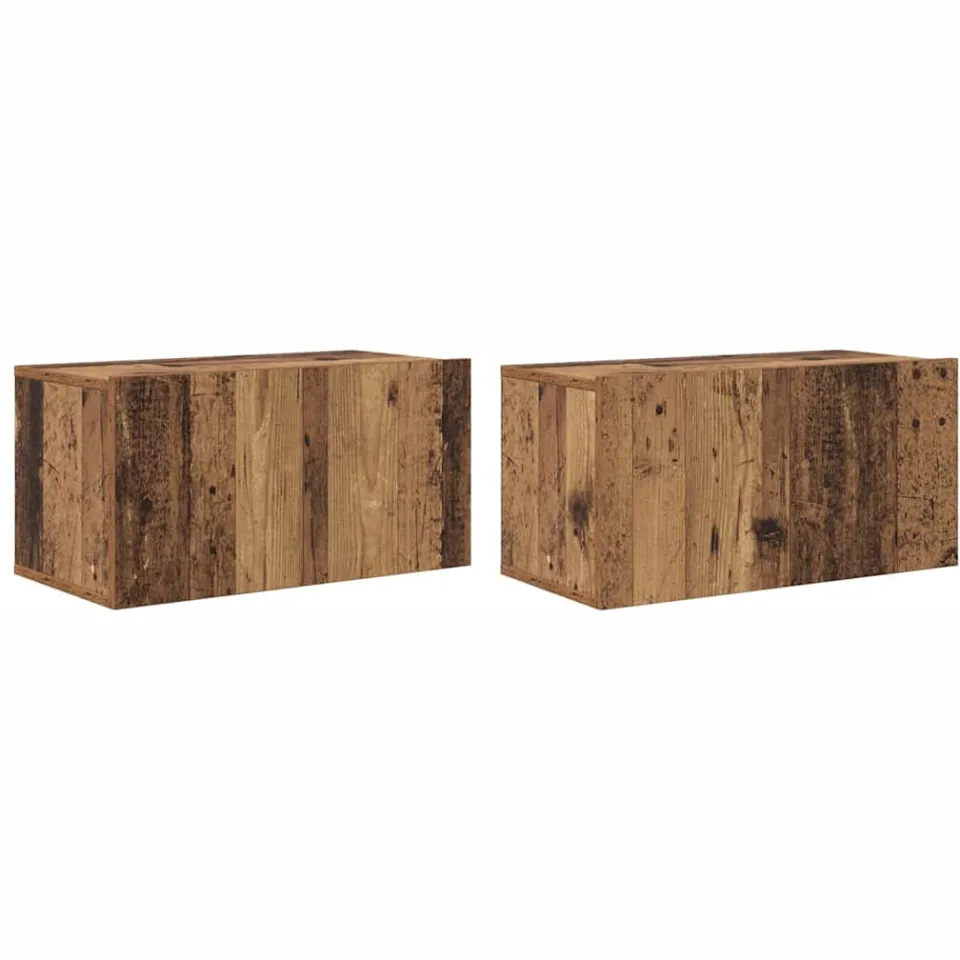vidaXL Tv-meubelset 2 st Multikleur Bewerkt hout bruin, foto 3