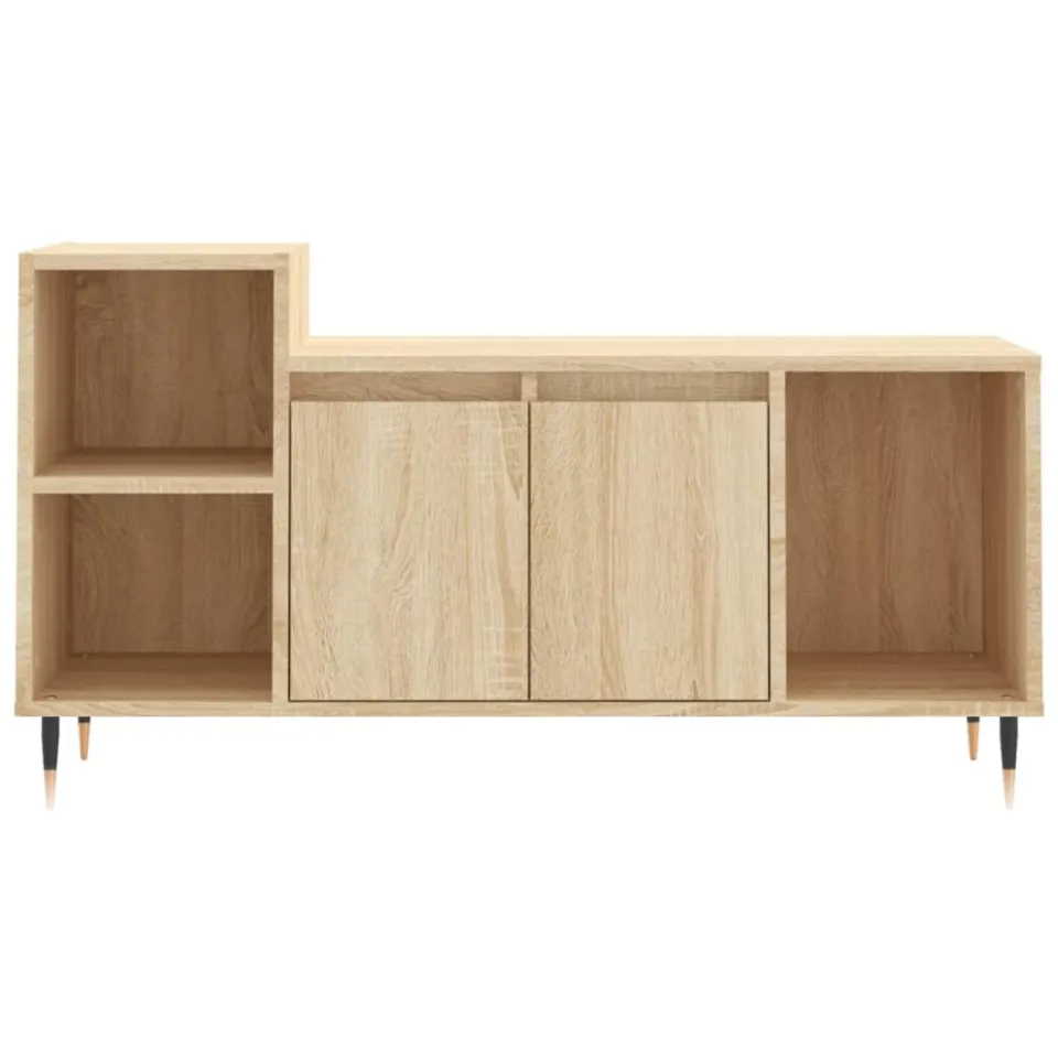 vidaXL Tv-meubel 100x35x55 cm bewerkt hout sonoma eikenkleurig Bruin
