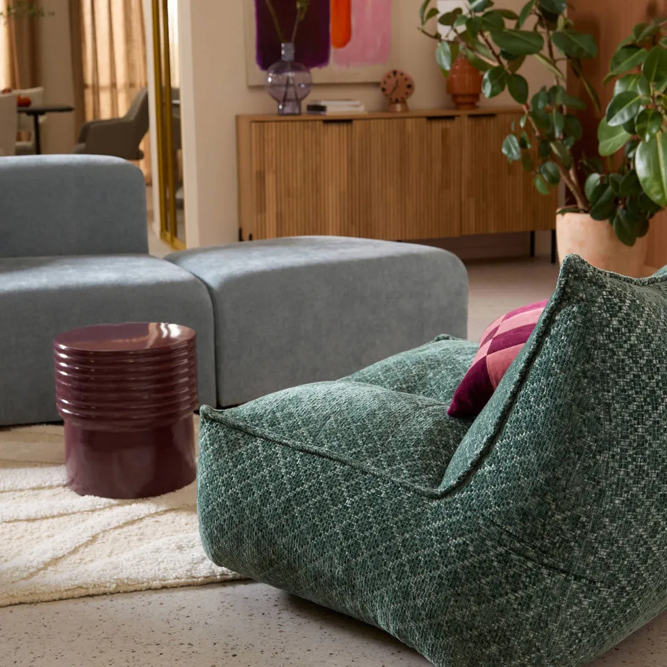 NOUS Living fauteuil Chubby groen, foto 4