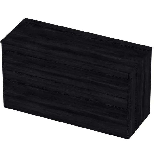 Proline Deck Badmeubelset Voor Grepen Asymmetrisch Kader 2 Laden 120x46x67 cm Black Oak Eiken