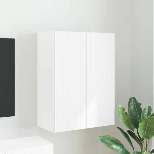 vidaXL TV-wandkast 59,5 x 31 x 80 cm Wit Bewerkt hout