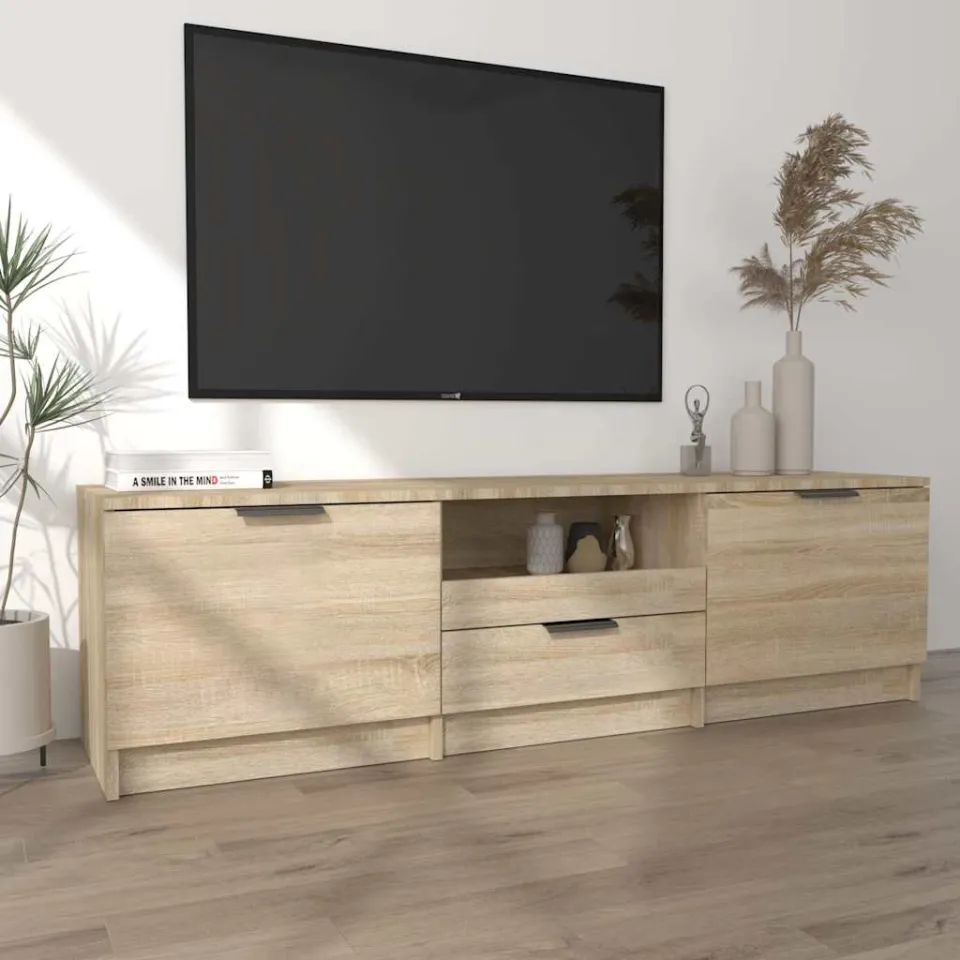 vidaXL Tv-meubel Sonoma eiken 140x35x40 cm bewerkt hout, foto 3
