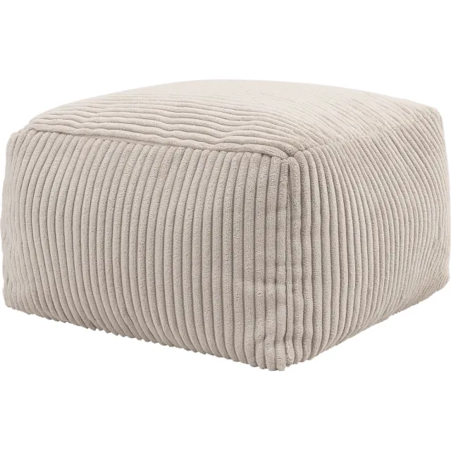 Icon Amara Poef - Zitzak Poefje - Ribfluweel - Beige
