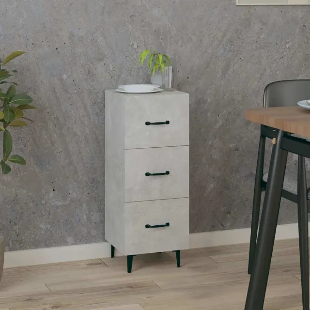 vidaXL Dressoir 34,5x34x90 cm bewerkt hout betongrijs grijs, foto 2