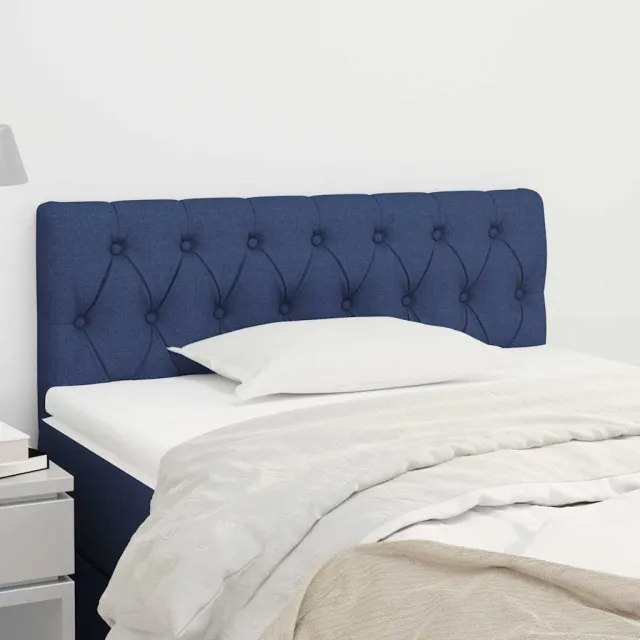 vidaXL Hoofdbord 90x7x78/88 cm stof blauw