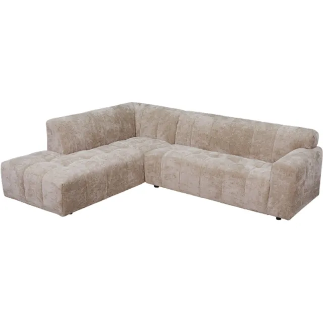 Tower Living Austin hoekbank 2,5-zits ottoman links stof Haga beige 278x223x78 cm