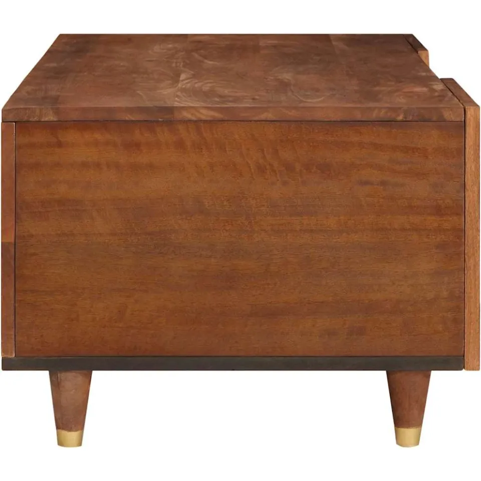 vidaXL Salontafel 100 x 54 x 40 cm Massief Mango Hout bruin, foto 4