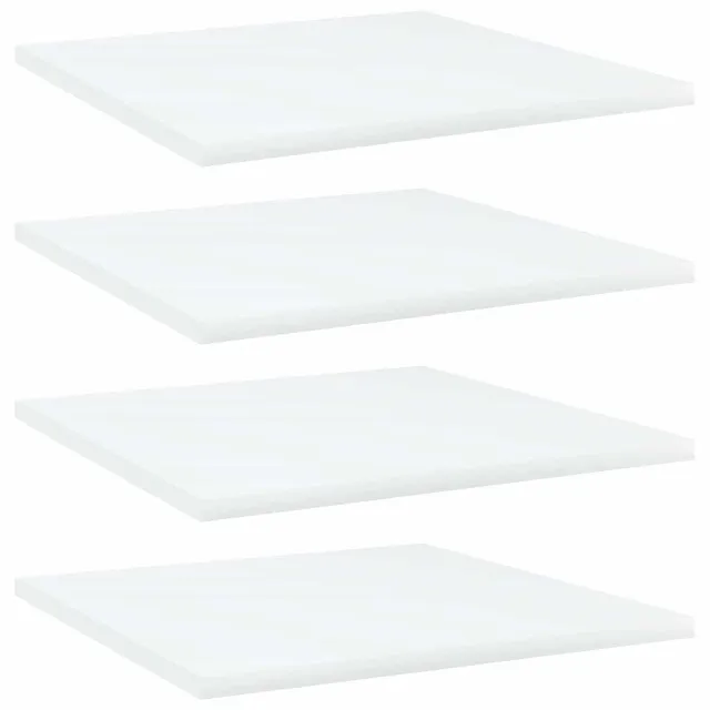 vidaXL Wandschappen 4 st 40x40x1,5 cm bewerkt hout wit