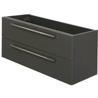 Aquazuro Wastafelonderkast Arezzo 37cm - Donkergrijs - Met 2 Lades - 37,6x119,2x45cm