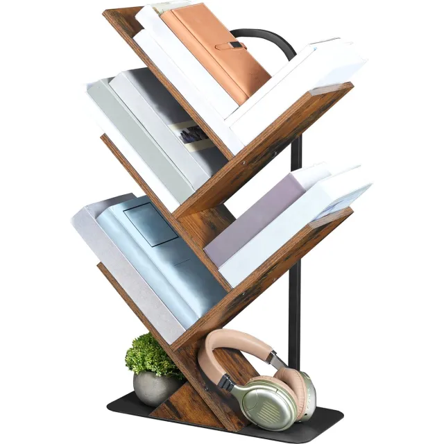 IN-HOMEXL Compacte boekenkast boomvorm – 4 planken – Pabay IN-HOMEXL – 70 cm Bruin