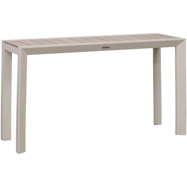 Hespéride Tuintafel voor 2 personen van aluminium met houtlook ÉVASION Beige lin