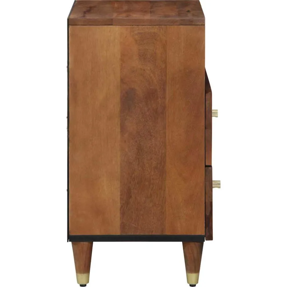 vidaXL Nachtkastje Honingbruin 50 x 33 x 62 cm Massief Mango Hout bruin, foto 4