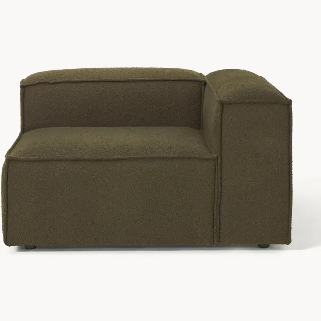 Westwing Collection Bouclé hoekmodule Lennon groen