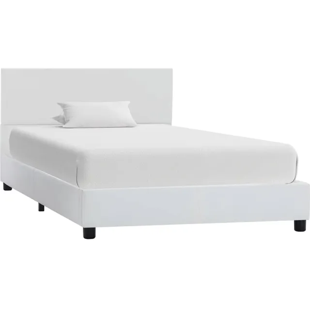 vidaXL Bedframe kunstleer wit 100x200 cm
