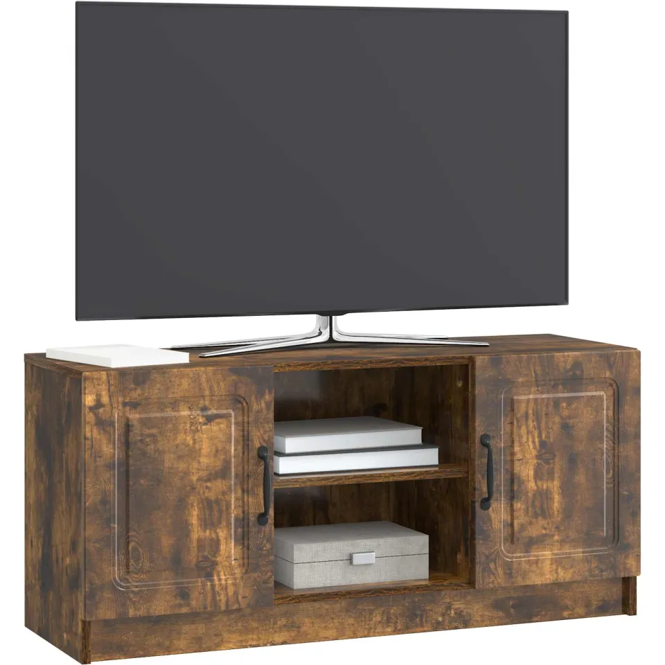 vidaXL TV-kast Gerookt eiken 102 x 34,5 x 47 cm Bewerkt hout Bruin