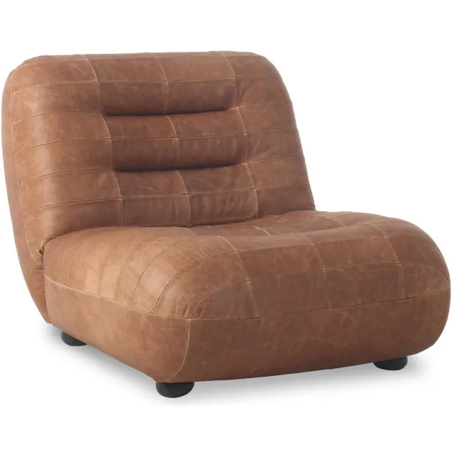 Dutchbone Wyatt Fauteuil Leer Cognac Bruin