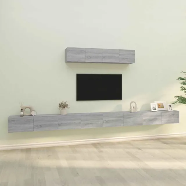 vidaXL 6-delige Tv-meubelset bewerkt hout grijs sonoma eikenkleurig, foto 2