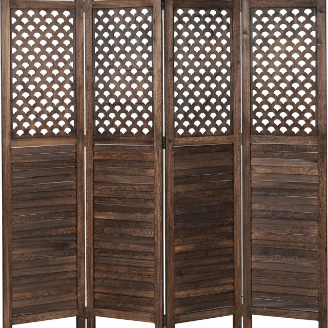Cosmo Casa Scherm - Kamerscherm - Privacyscherm - Ornamenten - 170x161cm - Bruin