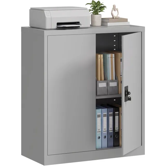 Vinsetto archiefkast - Koudgewalst staal - 80 x 40 x 92,5 cm - Grijs