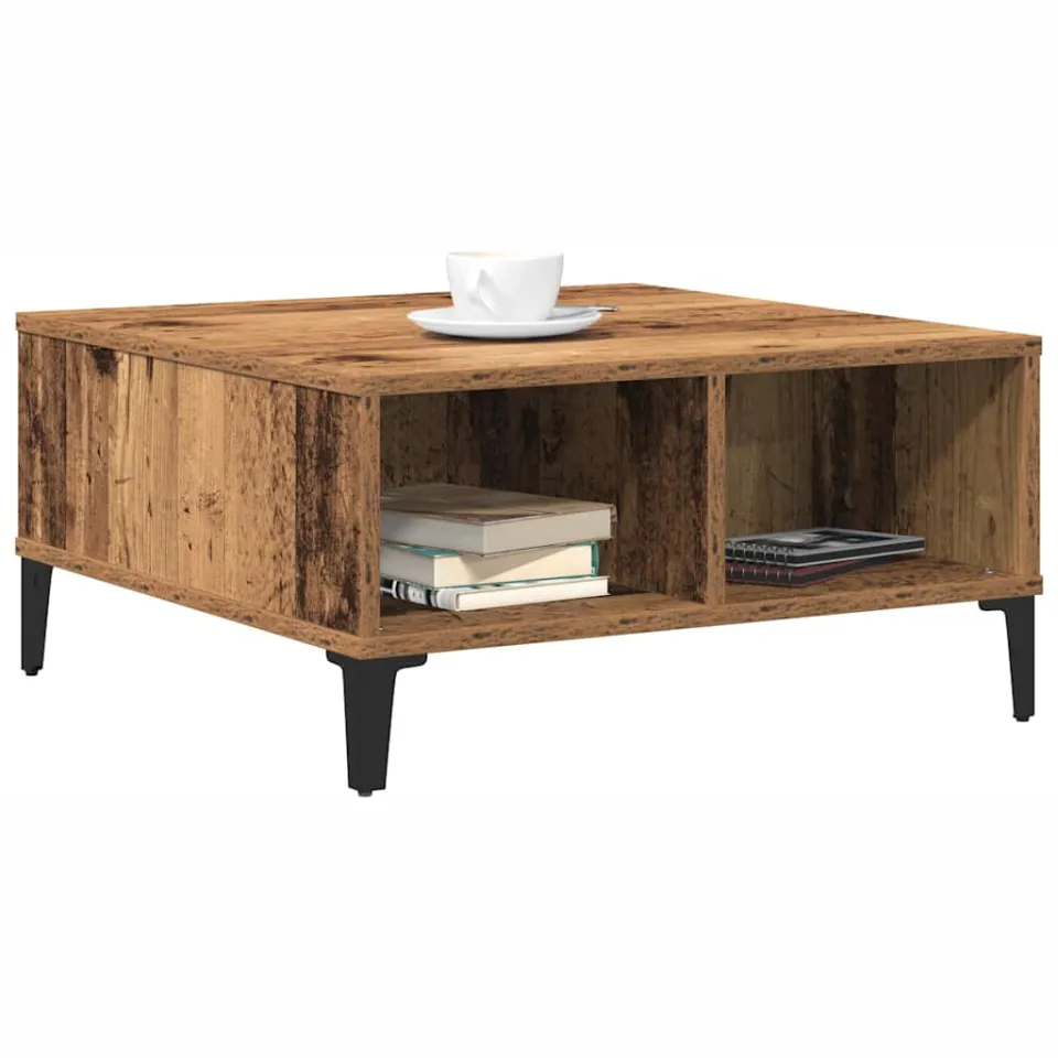 vidaXL Salontafel Oud Hout 60 x 60 x 30 cm Bruin