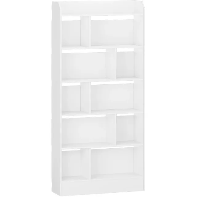 Seth Select Boekenkast met 6 Vakken – Open Boekenkast – Opbergrek & Staande Boekenkast – Opbergkast voor Boeken Wit