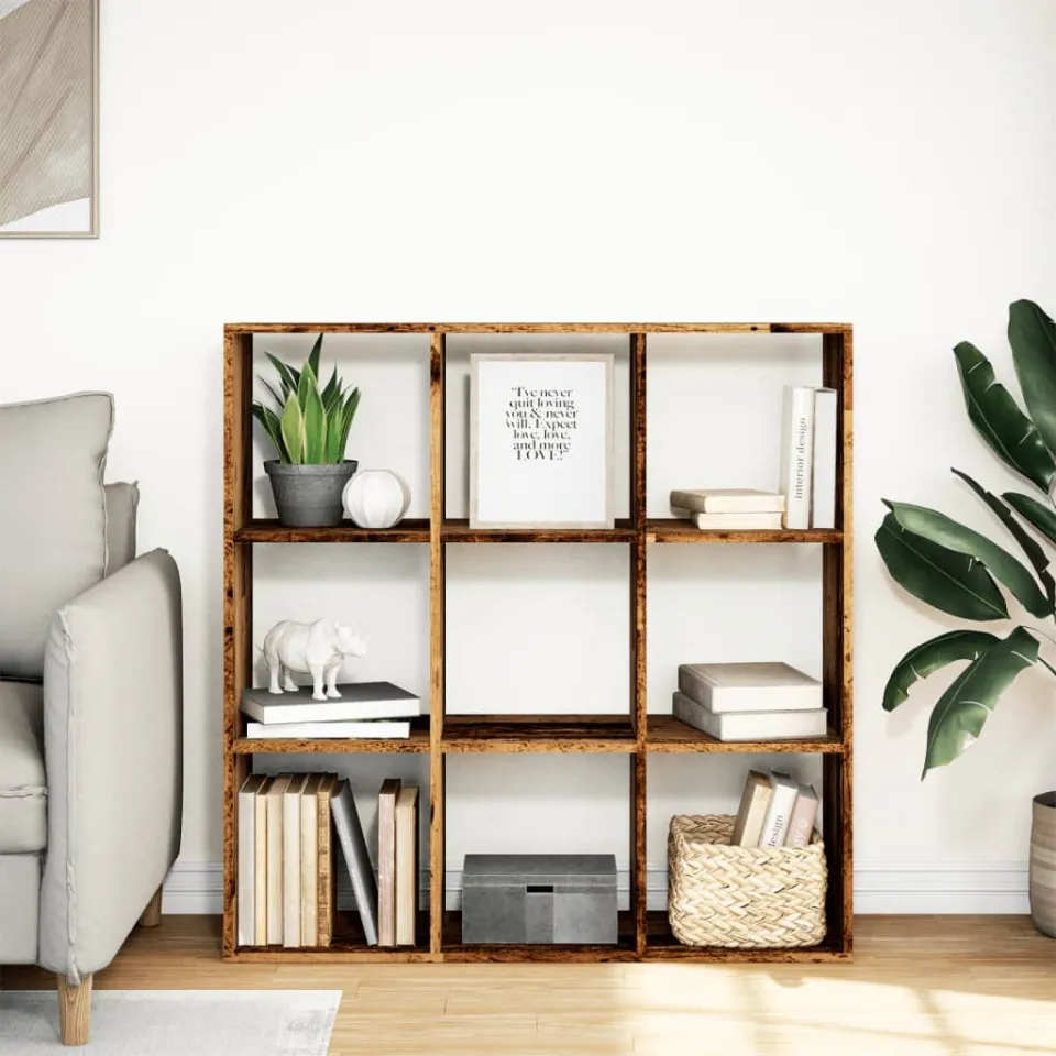 vidaXL Kamerscherm / boekenkast 102x29x103,5 cm hout oud houtkleurig bruin, foto 2