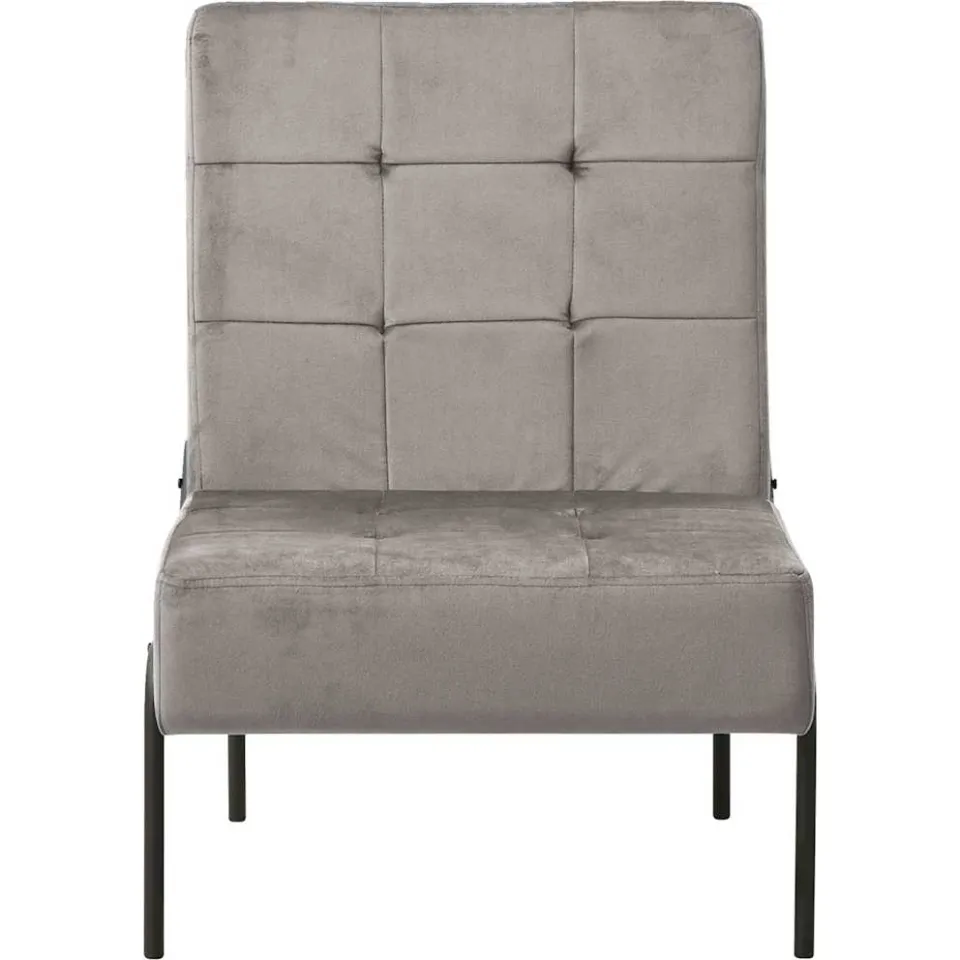 vidaXL Relaxstoel 65x79x87 cm fluweel lichtgrijs grijs, foto 2