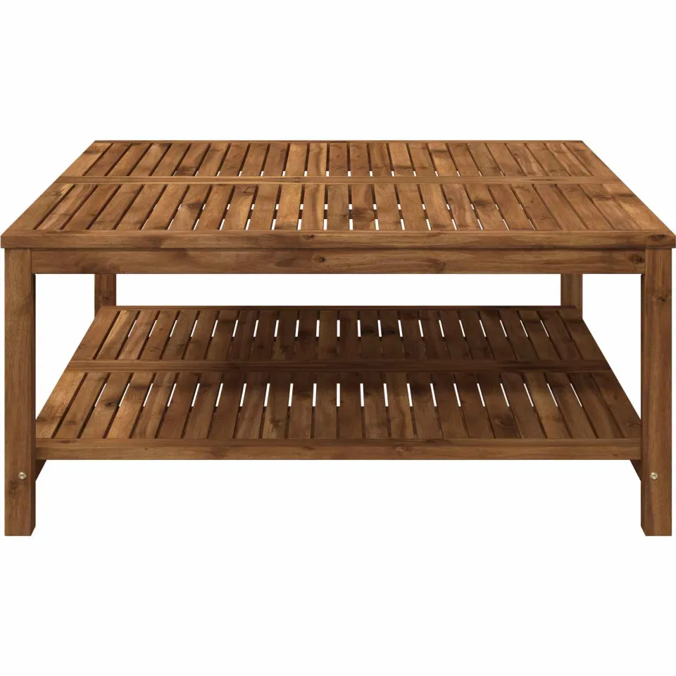vidaXL Salontafel LAREN Naturel 100,5 x 98 x 45 cm Massief Acaciahout Bruin