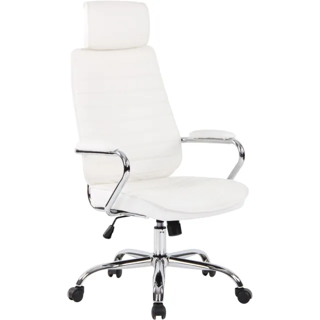 Luxe Comfort Monza 0067 bureaustoel - echt leer - wit
