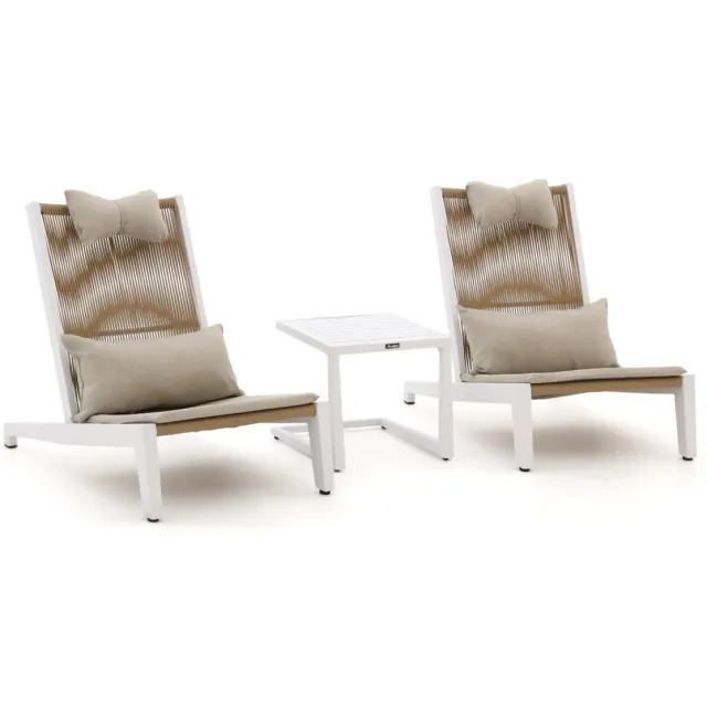 Manifesto Furniture Manifesto Enzio lounge balkonset 3-delig Wit