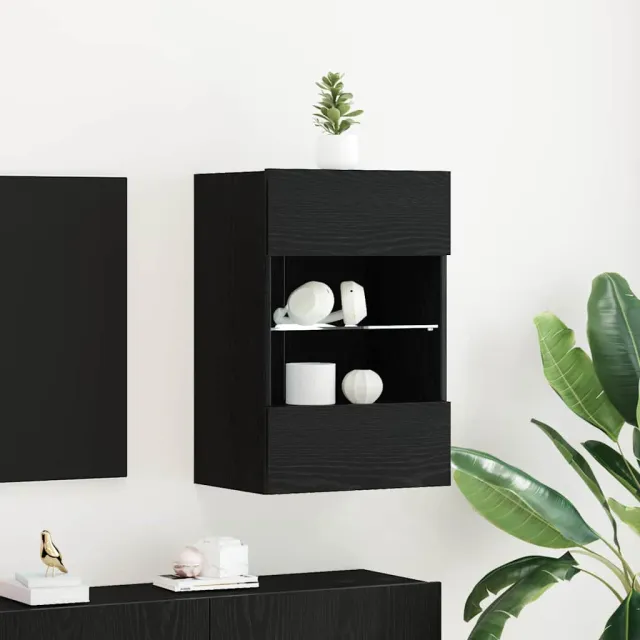 vidaXL Tv-meubelset 2 st Zwart Bewerkt hout, foto 2