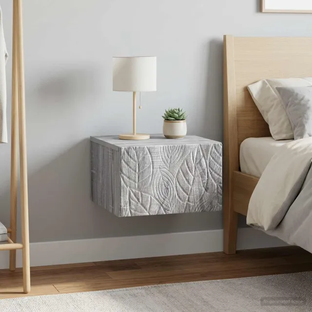 vidaXL Wandbeugel Bedkast 2 st Grijs Sonoma 49 x 34,5 x 20 cm, foto 2