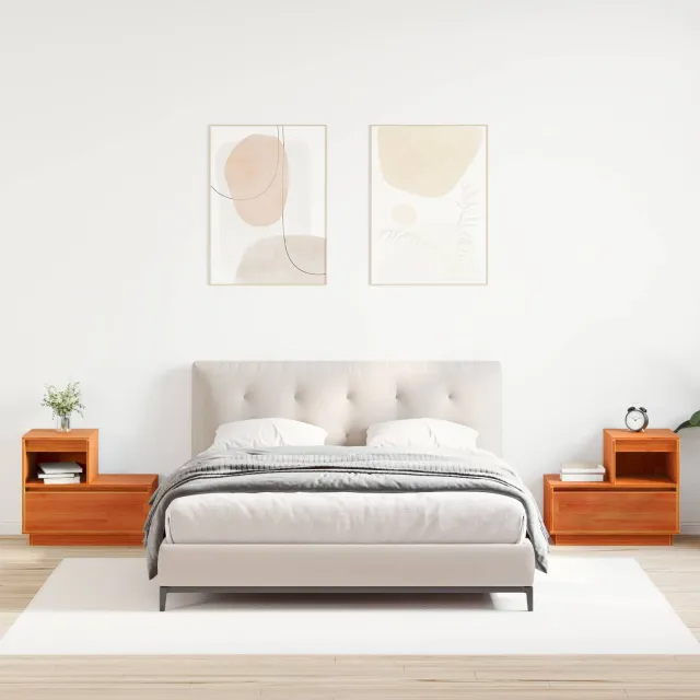 vidaXL Nachtkastje 2 st Wasbruin 60 x 34 x 51 cm Bewerkt hout bruin, foto 2